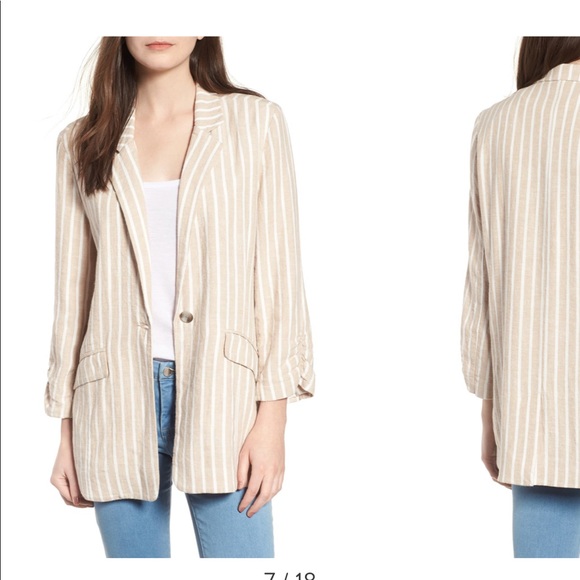 bp Jackets & Blazers - 🌻BP Blazer tan stripe oversized